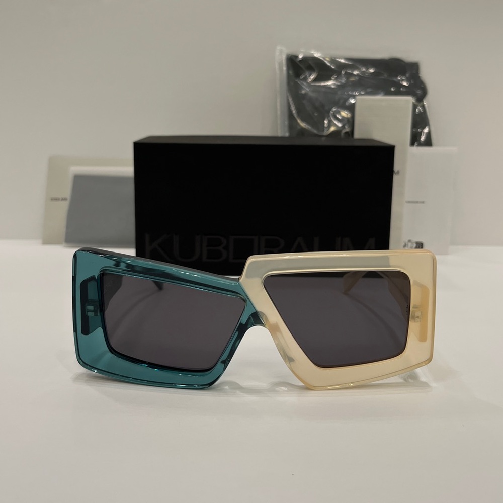 KUBORAUM Maske X10 AO Cream/ Dark Turquoise Sunglasses, 100% Authenti…